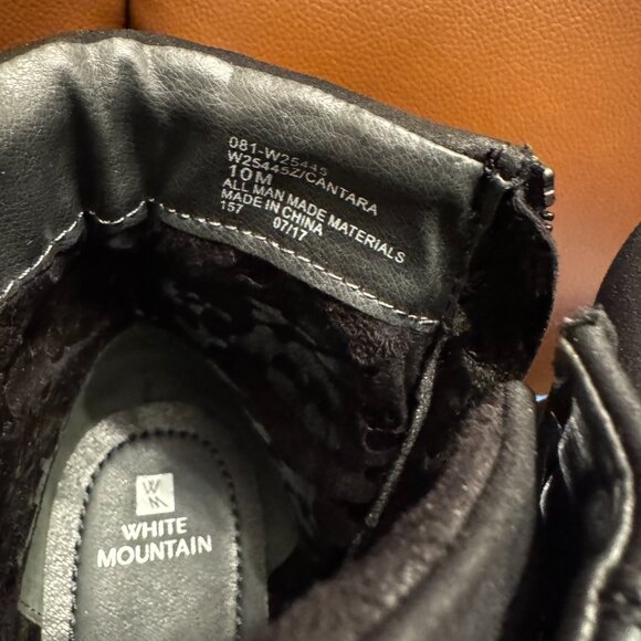 White Mountain womens Motorcycle Ankle Boots size 10 - Picture 5 of 7